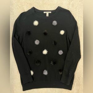 Autumn Cashmere women’s sweater with Pom poms